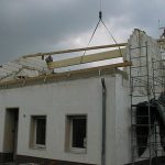 Beispiele einer Energieberatung Baubegleitung: Beginn der Arbeiten am neuen Dachstuhl