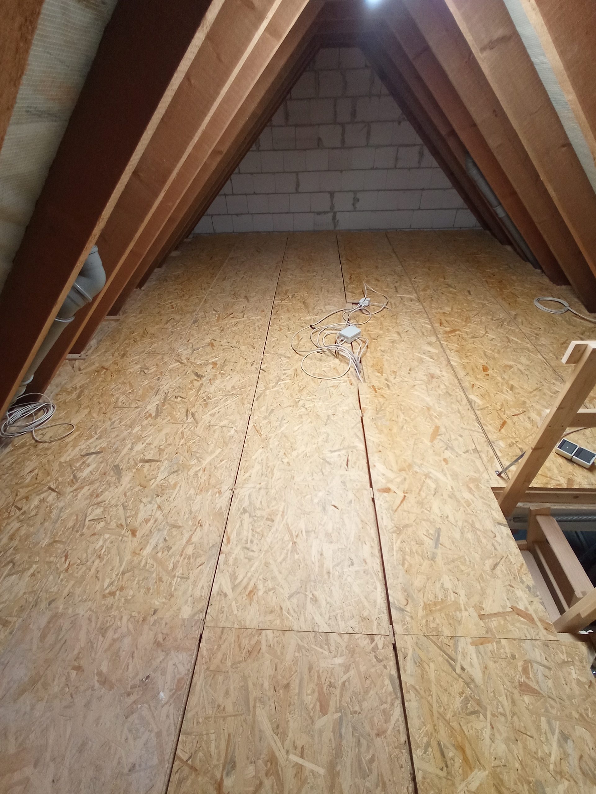 neu gedämmter Dachboden